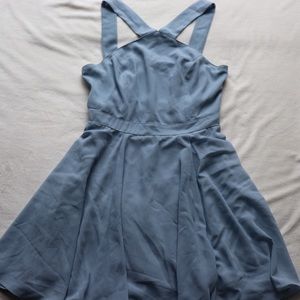 Lulu’s Blue Cross Neck Dress